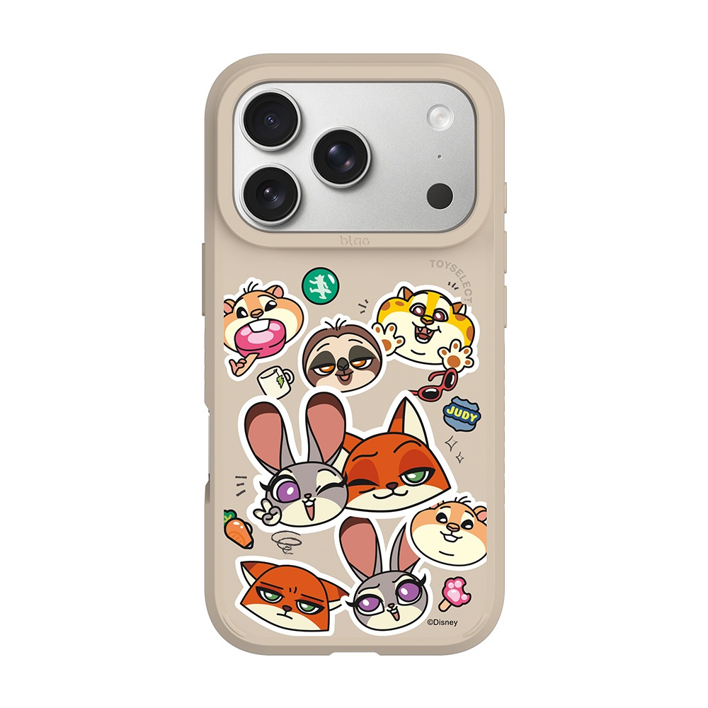 【TOYSELECT】Disney動物方城市-角色大頭亂花貼紙峽谷強悍MagSafe iPhone手機殼