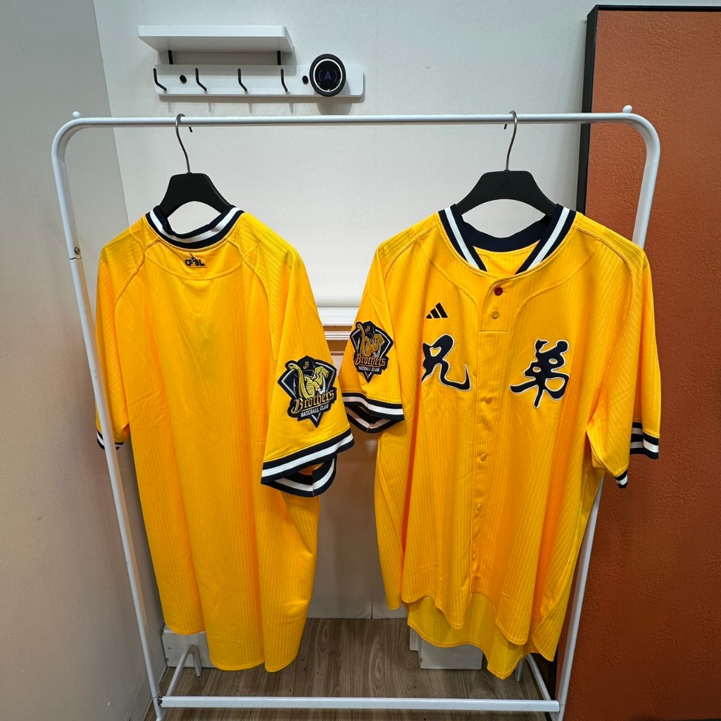 Mr.A😈A先生 Adidas x 炸裂 中信兄弟 兄弟象 球員版 球衣 中職 LOGO 刺繡 短袖 黃色 KT3178