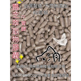 《新港青草大王》靈芝萃取物膠囊60粒（夾鍊袋包裝）靈芝子實體萃取物/臺灣製造👍天然無新增👍