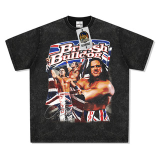 【格鬥系列】British Bulldog 英國牛頭犬 美式風格 短袖T恤 摔角手 大衛·伯伊·史密斯 牛仔摔角