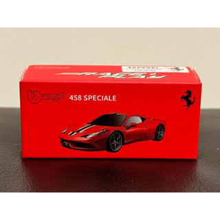 ［Bburago合金模型車］［全新未拆封］法拉利 Ferrari 458 Speciale 1/64比例 紅色🚗
