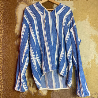Levi’s Made&Crafted輕單寧牛仔條紋連帽帽Tee H4122702 帽T連帽大學T古著 二手 選物 復古