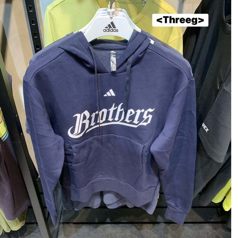 Threeg✨ADIDAS X BROTHERS 中信兄弟象 聯名款 連帽長袖 帽T 保暖 深藍 男款 KE7031