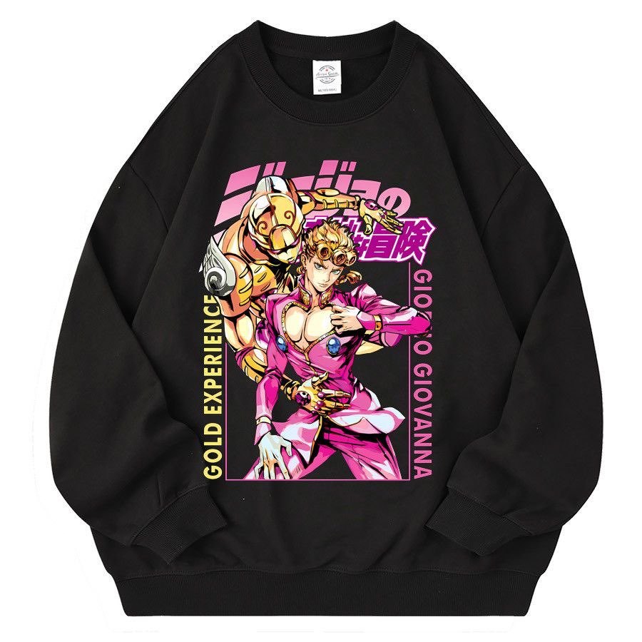 【🔥隔日到店+獨家花色+加絨重磅高品質🔥】JOJO的奇妙冒險衣黃金之風衛衣喬魯諾喬巴拿cos動漫連帽外套男