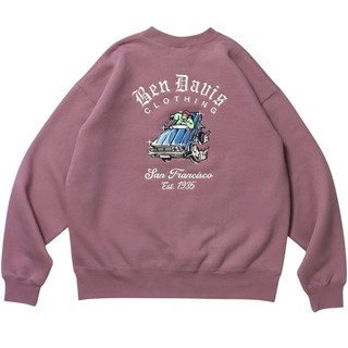 BEN DAVIS 25780057-17 LOWRIDE EMB SWEATSHIRT 大學T (紫色) 化學原宿