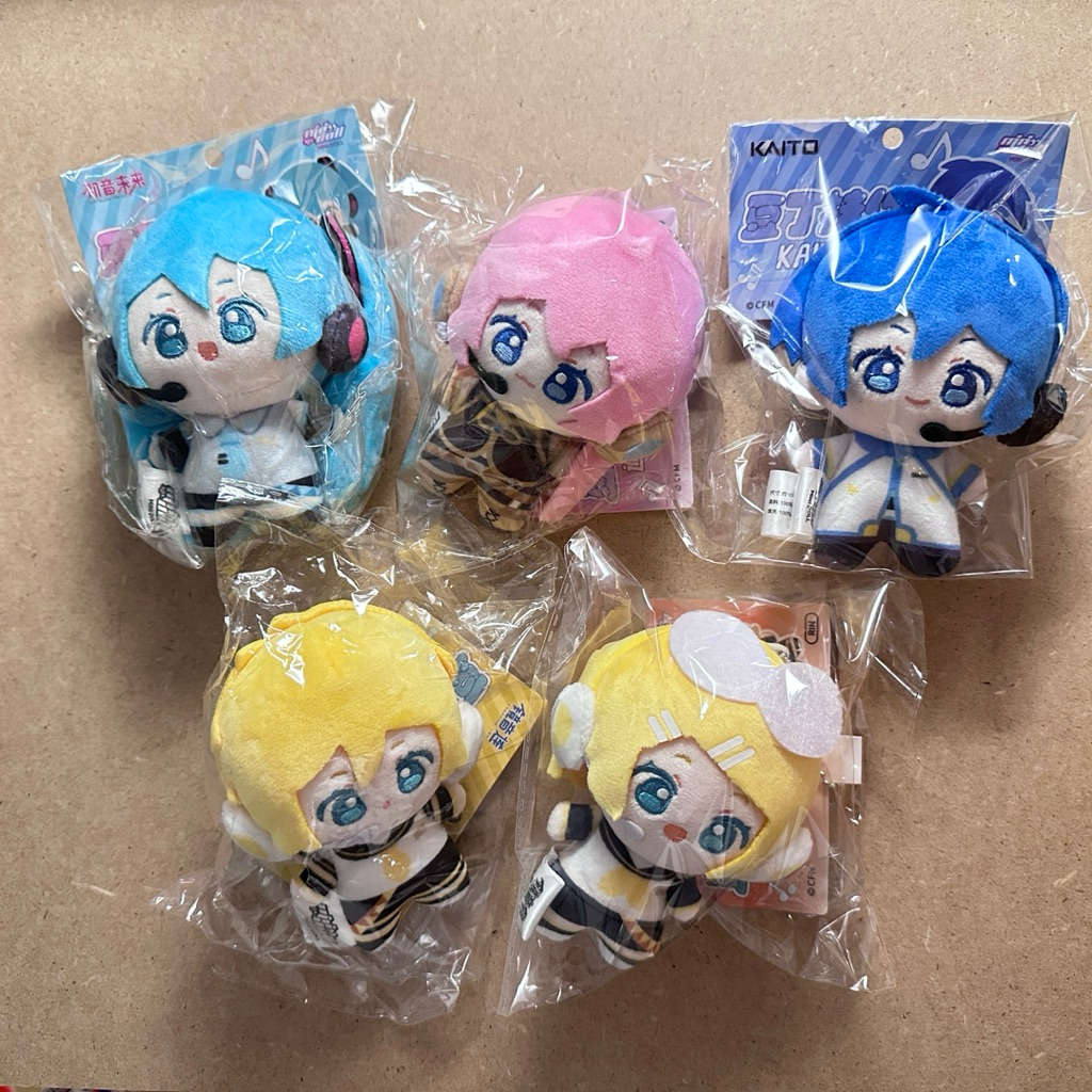 正版 初音未來 豆丁 MINIDOLL 鏡音鈴 鏡音連 初音 Kaito 絨毛 娃娃 吊飾