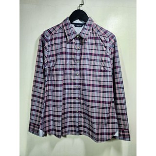 〔全新〕HANG TEN 專櫃品牌 紅藍灰格紋長袖襯衫 上衣 休閒襯衫 長袖T恤 長T 罩衫 夾克 休閒 女裝 女 穿搭