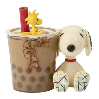Enesco精品雕塑 Snoopy 史努比珍珠奶茶居家擺飾 EN48457