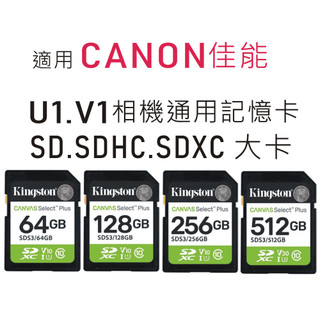 適用 CANON佳能 U1 V10 相機通用記憶卡 SD｜SDHC｜SDXC 大卡 64G 128G 256G