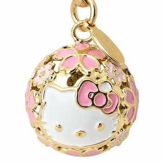ﾟ☆｡小布鄉村楓雜貨｡☆ﾟ日本空運 Sanrio 三麗鷗 Hello Kitty 櫻花 縷空 鈴鐺 根付 吊飾