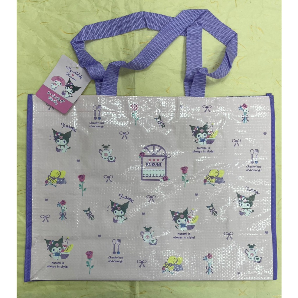 日貨【可愛MM/MU環保袋】購物袋 手提袋 便當袋 野餐袋 可愛角色 雙圖案  美樂蒂 + 酷洛米