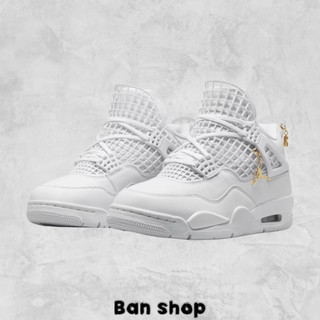 【Ban shop】NIKE W JORDAN 4 NET 男女休閒鞋 吊飾 網狀 全白AJ4 FN7251-107