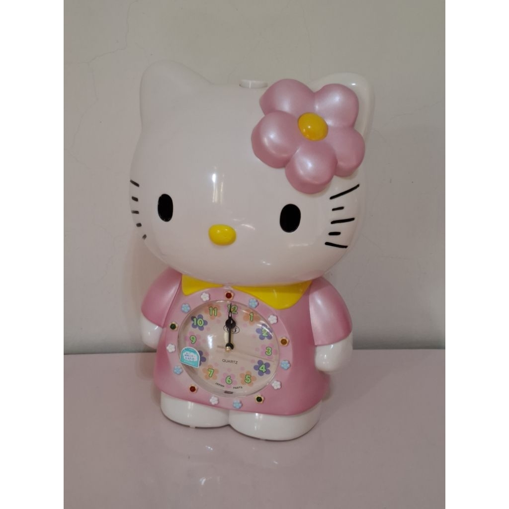 二手 凱蒂貓公仔 KITTY KITTY公仔 KITTY時鐘  KITTY鬧鐘 早期KITTY時鐘 早期 絕版 故障