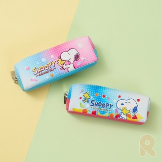 史努比｜SNOOPY繽紛系列皮質雙拉鏈方型筆袋 史努比 筆袋 收納 文具 WP261
