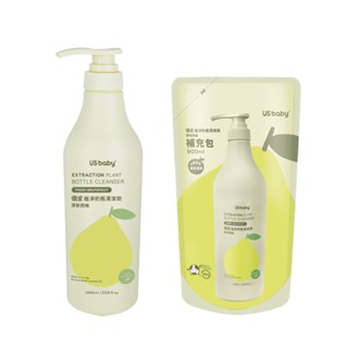 US baby優生 植淨清新西柚奶瓶清潔劑(補充包900ml/罐裝1000ml)【麗兒採家】