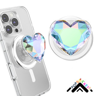 泡泡騷 手機支架 磁吸 虹光幻彩愛心 PopSockets 伸縮手機支架 現貨