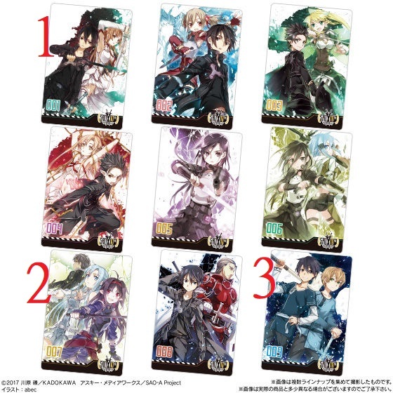 刀劍神域 10th 威化餅卡/收藏卡 亞絲娜/桐人/愛麗絲/尤吉歐/詩乃/莉法/有紀/10周年/abec/原畫/川原礫