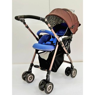 【原廠認證福利品】Graco 雙向四輪自動定位嬰幼兒推車Citi TURN / 胡桃藍 (輕量 7.5Kg，近全新)