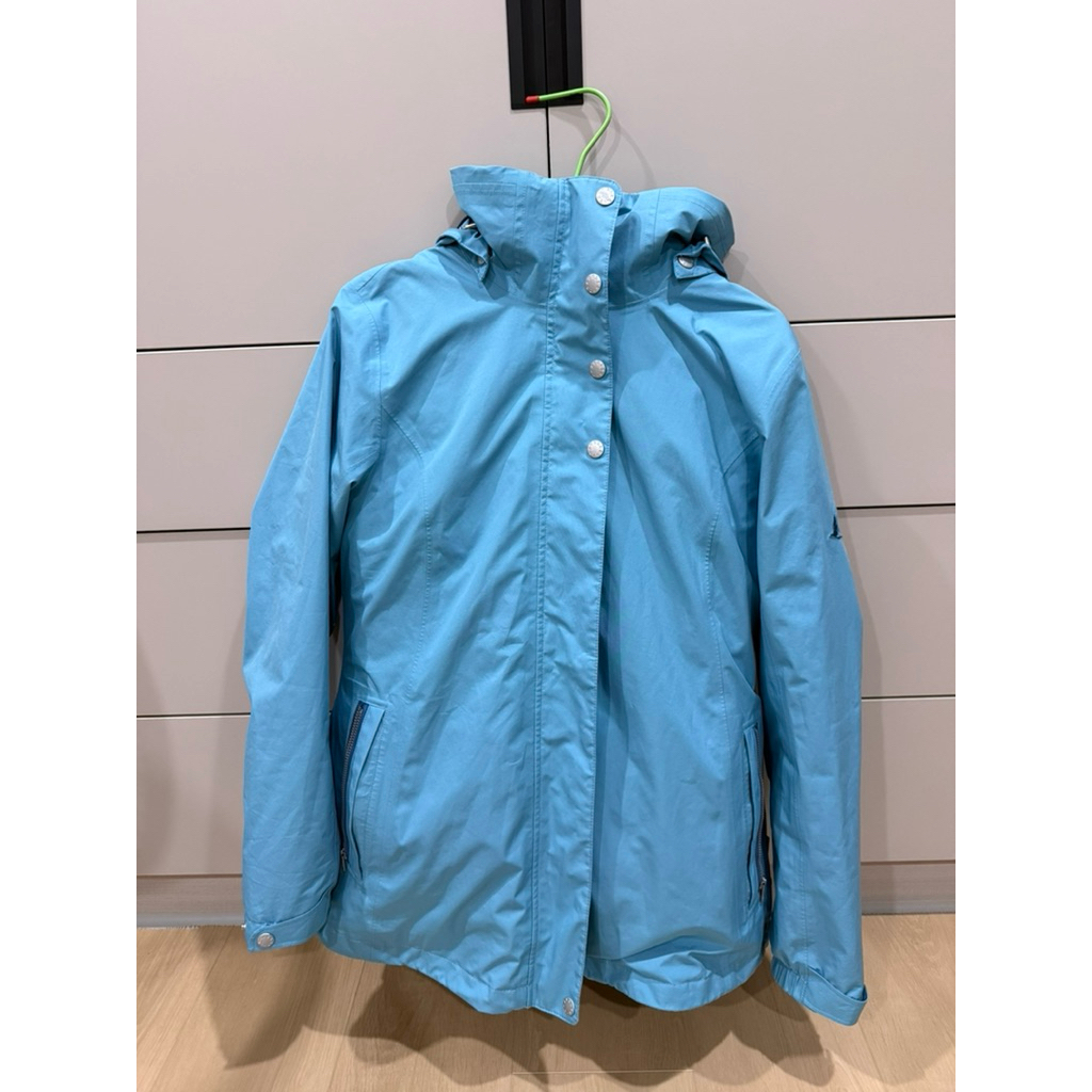 Traveler外套旅行者二手女款GORE-TEX二件式防水外套 +羽絨防風防水禦寒藍色M號原價一萬一