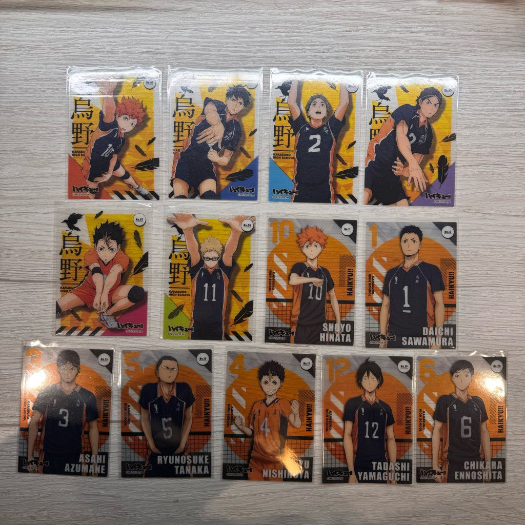 🍭Ruo🍭排球少年 Ensky 透卡 卡片 收藏 二手 已拆無原包 日向 影山 月島螢 西谷夕 及川徹 黑尾 研磨 赤葦