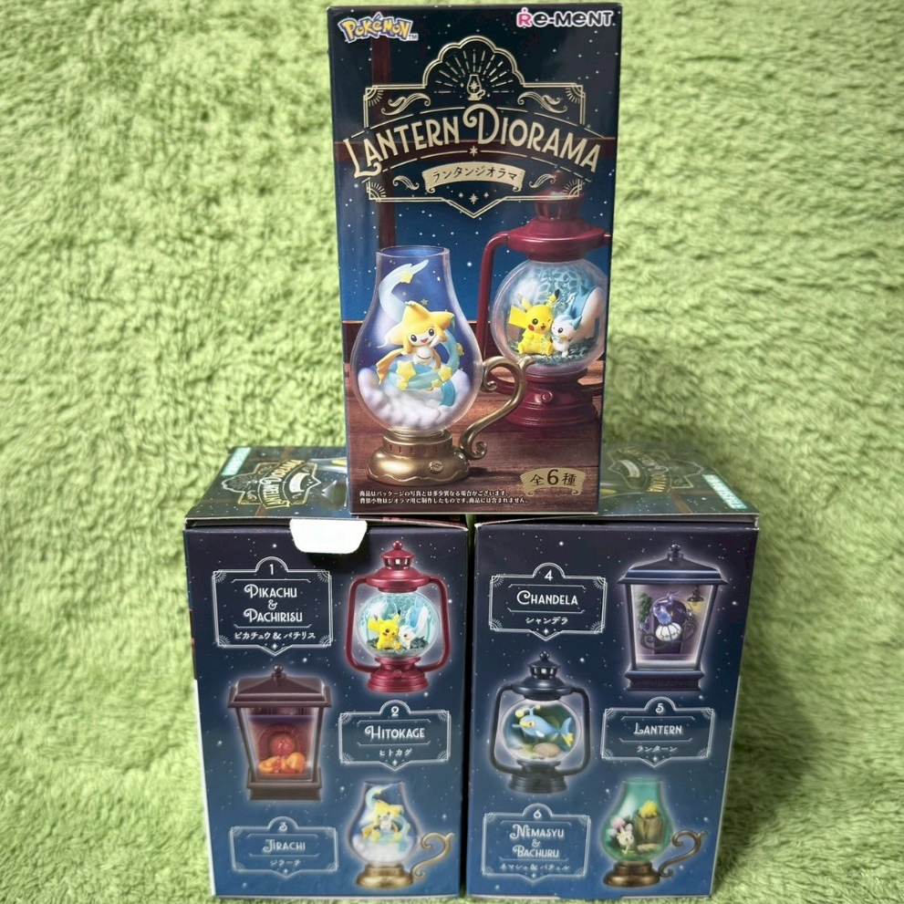 神奇寶貝 寶可夢 RE-MENT 盒玩 LANTERN DIORAMA 公仔 小火龍 基拉祈 水晶燈火靈 電燈怪 電電蟲