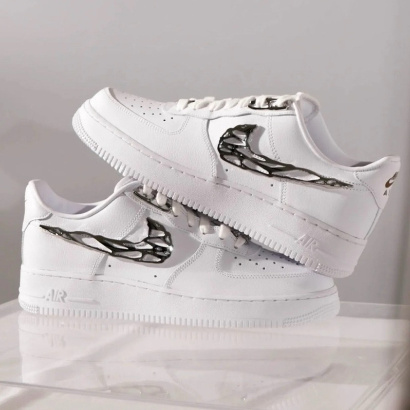 { T&S_studio } Nike Air Force 1  金屬液態銀  FV3616-101 國外代購