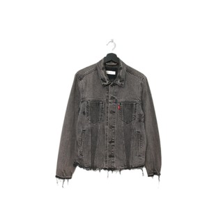 Back to Green:: 丹寧外套 LEVI'S 水洗黑刷破dn-04 denim Jacket