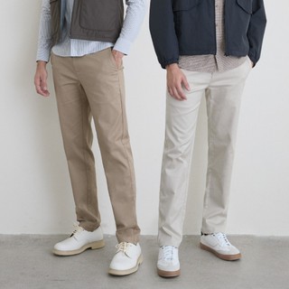 GIORDANO 男裝高彈力天絲直筒卡其褲【多色任選】01115037