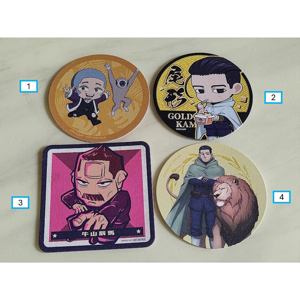 [睡睡蛙小池] 黃金神威 杯墊 特典 東武動物園 牛山辰馬 尾形百之助 白石由竹