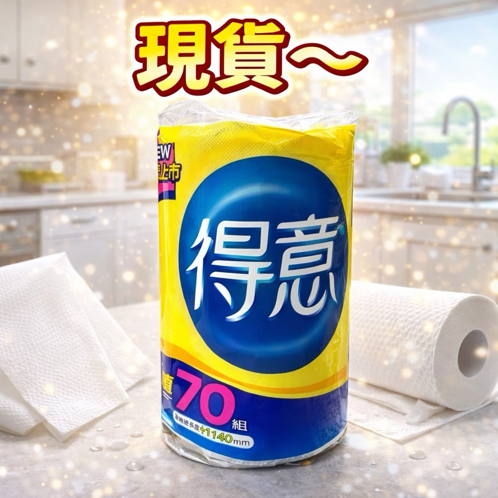 得意廚房紙巾 餐巾紙 捲筒式廚房紙巾 吸油吸水 紙 抽取式紙巾 捲筒廚房紙巾 捲筒紙巾 得意餐巾紙 得意廚房紙ˋ巾