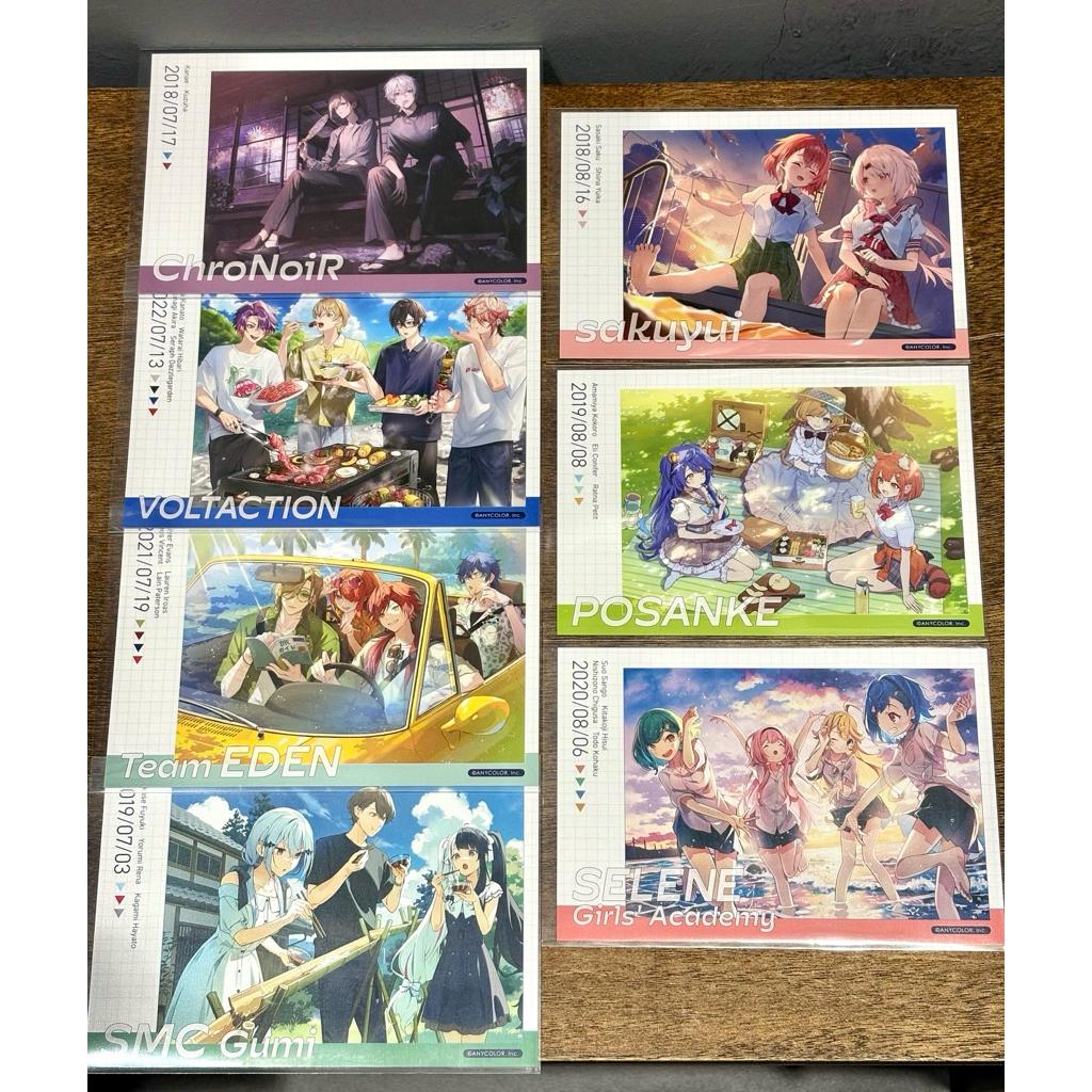 【玩具屋台】彩虹社｜あちあちにじさんじ明信片 黑黑 VOLTACTION 伊甸 SMC さくゆい ぽさんけ 世怜音女學院