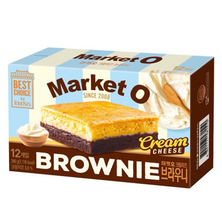 Market O Market O布朗尼蛋糕 奶油起司口味 12包入, 240g, 1盒