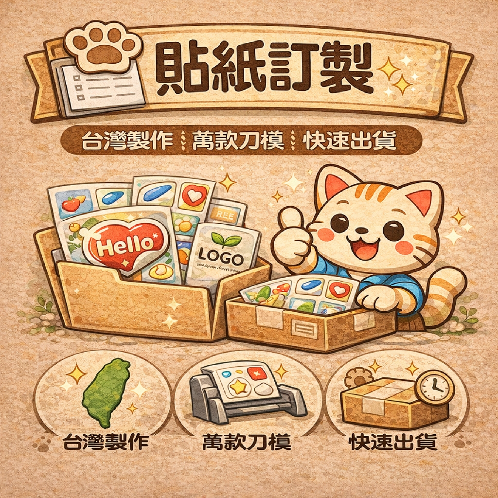 【快速出貨】客製化貼紙 造型貼紙 銅板貼紙 模造貼紙 珠光貼紙 牛皮貼紙  貼紙 標籤貼紙