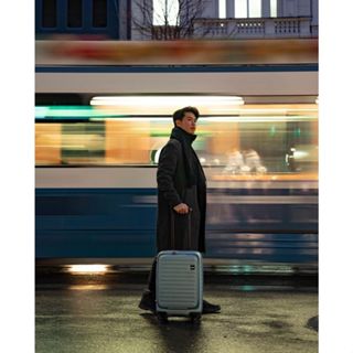 【LOJEL CUBO】 新版21吋登機箱-岩石藍 前開擴充登機箱 羅傑 羅傑行李箱 羅傑商務箱｜趣買購物旅遊生活館