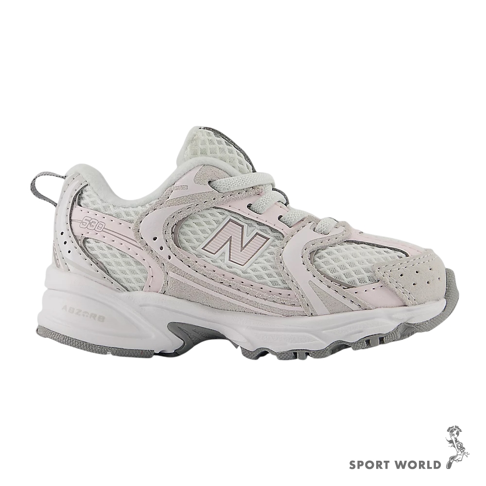 New Balance 530 休閒鞋 小童鞋 彈性鞋帶 免綁帶 白粉【運動世界】I530851-W