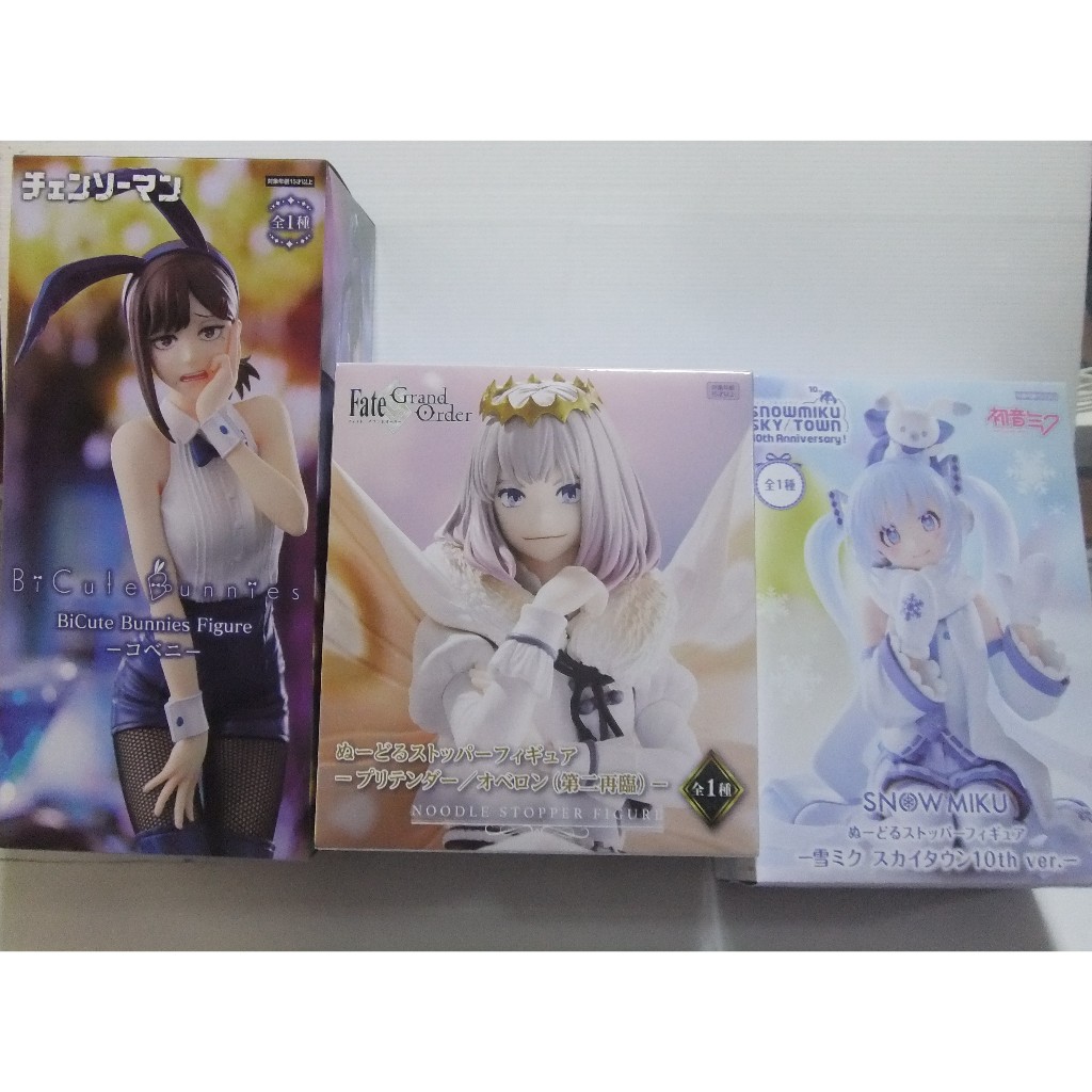 Furyu 泡麵蓋公仔 鏈鋸人 小紅. Fate 奧伯龍.初音未來 雪初音 10週年念紀版 10th