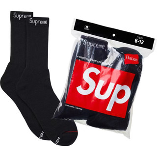 Supreme X Hanes Crew Socks 襪子 一包 四雙