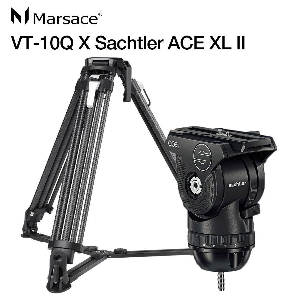 Marsace VT-10Q + Sachtler ACE XL II 德國油壓雲台 專業碳纖維錄影三腳架 飛羽