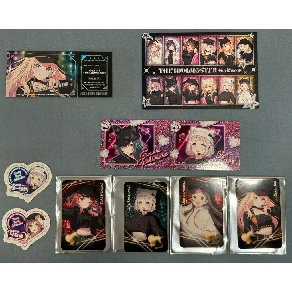 學園偶像大師 学マス 卡啦OK鐵人 vol.2 小卡 雷射票（花海咲季/月村手毬/葛城莉莉亞/姬崎莉波/十王星南）