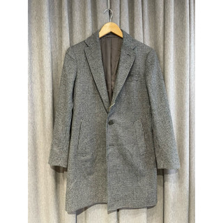United Arrows ｜羊毛混羊絨千鳥格灰色大衣