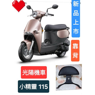[KUO]光陽小精靈115機車黑鐵後靠背/光陽小精靈115機車黑鐵大靠背/直上安裝附安裝鏍絲，台灣製造優質皮革