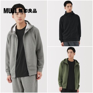 【MUJI 無印良品】男抗UV速乾裡毛拉鍊連帽外套