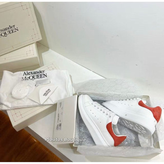 【 Ploutos Boutique 】 ALEXANDER MCQUEEN MCQ 紅尾 麂皮 銀字LOGO 小白鞋