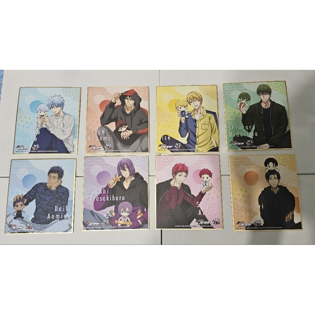 🔥日版絕版現貨🔥黑子的籃球 影子籃球員 周邊 色紙 簽名板 黑子哲也 火神 黃瀨 綠間 青峰 紫原 赤司 高尾 10週年