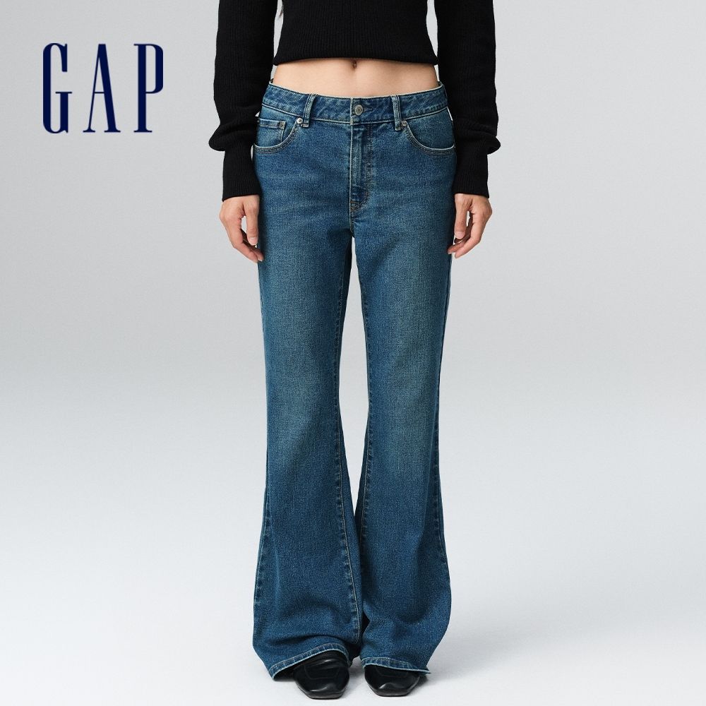 Gap 女裝 喇叭牛仔褲-中度水洗(831244)