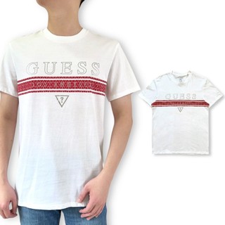 ABOUT。GUESS 男版 燙銀文字款 短TEE 短袖T恤