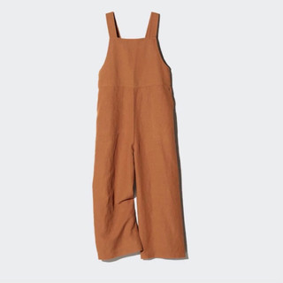 Uniqlo 優衣庫 連身褲 吊帶褲 橘色 女童 160cm 2025秋季 全新