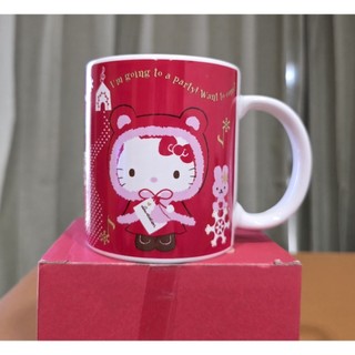 絕版收藏2008 Sanrio Hello Kitty 聖誕節小紅帽kitty馬克杯/水杯