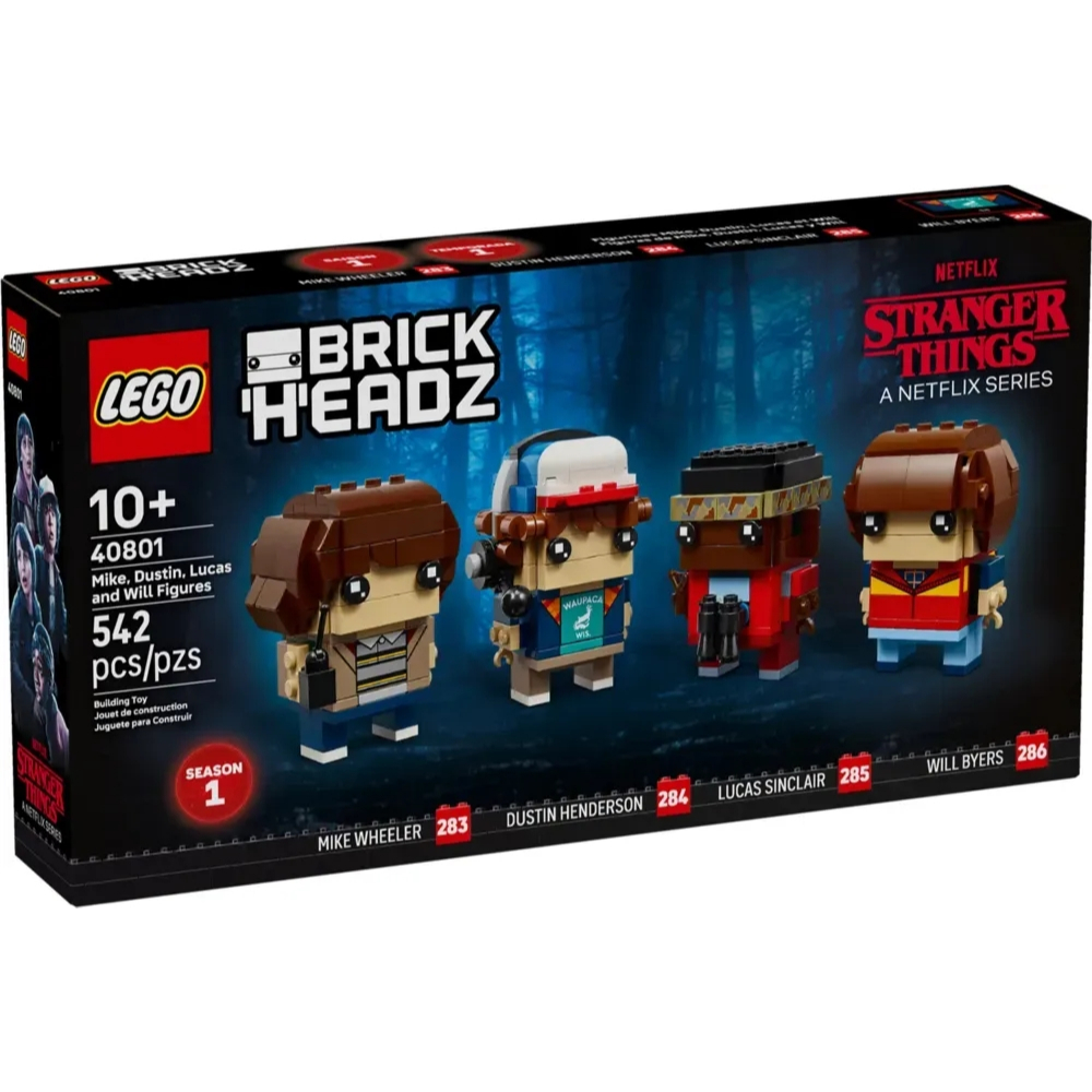 [樂享積木] LEGO 40801 麥克、達斯汀、路卡斯和威爾玩偶 BrickHeadz系列