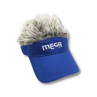【海夫健康生活館】MEGA GOLF 防寒&造型 日本款潮流假髮帽 藍帽銀髮(MG-201)